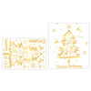 2 Sets Christmas Decoration Shopping Mall Window Scene Layout Golden Christmas Self-Adhesive Wall Stickers(T510)