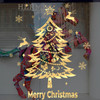 2 Sets Christmas Decoration Shopping Mall Window Scene Layout Golden Christmas Self-Adhesive Wall Stickers(T510)