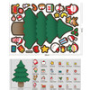 20 PCS Children Cartoon Christmas DIY Cute Emoji Stickers(DY002)