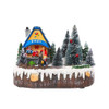 Christmas Decoration Ornaments Music Glowing Rotating Christmas Tree Canteen House(Blue Car)
