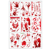 2 Sets Halloween Party Decorations Double-Sided Glass Window Wall Self-Adhesive Stickers, Style: Blood Foot