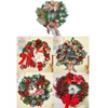 Christmas Decorations Cane Wreath Garland Door Hanger, Size: 50cm(Black Word Plate)