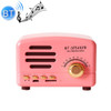 BT01 Retro Bluetooth Wireless Mini Speaker Portable Radio Support TF Card(Pink)