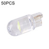 50 PCS T10 DC12V / 0.3W Car Clearance Light COB Lamp Beads (Ice Blue Light)