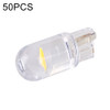 50 PCS T10 DC12V / 0.3W Car Clearance Light COB Lamp Beads (White Light)