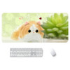 300x800x4mm illustration Cartoon Pattern Waterproof Non-Slip Mouse Pad(Yellow Cat)