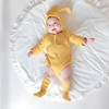 3 in 1 Autumn Baby Rabbit Shaped Cotton Pit Strip Lycra Romper with Hat & Socks Set (Color:Yellow Size:73cm)