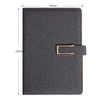 2 PCS Business Notebook Cloth Pattern PU Office Notebook, Specification: A5(Gray)
