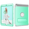 3 in 1 Honeycomb Silicone + PC Shockproof Protective Case with Holder For iPad Pro 10.5 inch(Mint Green + Grey)