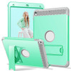 3 in 1 Honeycomb Silicone + PC Shockproof Protective Case with Holder For iPad Pro 10.5 inch(Mint Green + Grey)