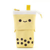 ANGOO Cute Girl Heart Multifunctional Pen Holder Stationery Retractable Storage Bag(Mango Tea)