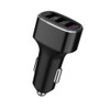 Three USB Ports Car Fast Charging Charger For Huawei/For OPPO/VIVO/OnePlus And Other Flash Charging, Model: GT680 Black