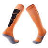 Adult Non-Slip Over-Knee Football Socks Thick Comfortable Wear-Resistant High Knee Socks(Orange Black)