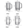 550ml  No. 3 Cup Acrylic Beer Glass KTV Bar Beer Glass