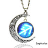 European and American Fashion Starry Sky Moon Gem Sagittarius Constellation Necklace
