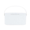 Portable Cosmetic Case Cosmetic Storage Box with Handle & Makeup Mirror & Table Lamp (White)