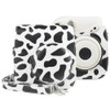 Milk Cow Full Body PU Leather Case Camera  Bag with Strap for FUJIFILM instax mini 7+