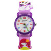 JNEW A335-86195 Children Cute Cartoon Waterproof Time Cognitive Quartz Watch(Girl And Cat (Purple))