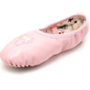 Crystal Satin Flower Decoration Dance Shoes Soft Sole Ballet Shoes Practice Dance Shoes For Children, Size: 33(PU Pink Flower)