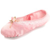 Crystal Satin Flower Decoration Dance Shoes Soft Sole Ballet Shoes Practice Dance Shoes For Children, Size: 25(Pink Bow Flower)