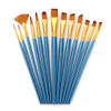 Zhu Ting 2 Set Student Nylon Wool Multifunctional Watercolor Brush(13 PCS/Set Pearl Blue)