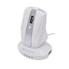 M-011G 2.4GHz 6 Keys Wireless Charging Mouse Office Game Mouse(Pearl White)