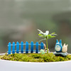 10 PCS Mini Small Fence Barrier Wooden Craft Wooden Small Fence Moss Micro-landscape Ornaments, Random Color Delivery