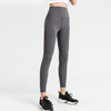 Solid Color Tight Elastic Thin Slim Hips Feet Quick-drying Running Fitness Pants (Color:Dark Gray Size:M)