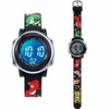 JNEW A380-86172 Children Cartoon 3D Castle Dinosaur Alarm Waterproof Colorful Backlight LED Electronic Watch(Black)