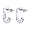 S925 Sterling Silver Star Crutch Ear Studs Women Earrings(Silver)