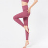 Solid Color Tight Elastic Thin Slim Hips Feet Quick-drying Running Fitness Pants (Color:Pink Size:M)
