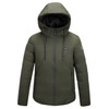 Men and Women Intelligent Constant Temperature USB Heating Hooded Cotton Clothing Warm Jacket (Color:Army Green Size:M)