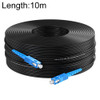 Triple Steel Wire Long Range Outdoor Fiber Optic Drop Cable Patch Jumper with SC Connector, Cable Length: 10m