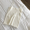 Solid Color Versatile Slim Chiffons Bottoming Knit Shirt Camisole for Ladies (Color:White Size:Free Size)