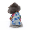 2 PCS Pet Beach Shirt Dog Print Spring And Summer Clothes, Size: L(Sea Blue)