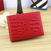 Crocodile Pattern Driver License Cover Universal Driver License Holder Card Slot ID Card Holder(Red)