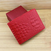 Crocodile Pattern Driver License Cover Universal Driver License Holder Card Slot ID Card Holder(Red)