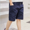 Summer Childrens Sports Pants Casual Loose Five-point Pants (Color:Navy Blue Size:130)