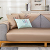 Feather Pattern Summer Ice Silk Non-slip Full Coverage Sofa Cover, Size:110x160cm(Coffee)