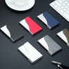 2 PCS Male And Female Business Large-Capacity Stainless Steel Business Card Case(Oracle White)