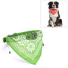 Adjustable Dog Bandana Leather Printed Soft Scarf Collar Neckerchief for Puppy Pet, Size:XL(Green)