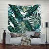 Nordic Style Multi-function Painting Green Leaf Pattern Wall Hanging Carpet Beach Towel, Size: 150*130cm