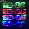 6 PCS New 2018 Number Shape LED Fluorescent Glow Glasses, Creative Fashion Decoration Plastic Glow Toys Glasses, Random Color Delivery