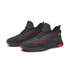 Men Spring Breathable Sports Casual Running Shoes Mesh Shoes, Size: 43(Black Red)
