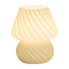 PJ-104 5W Mushroom Glass Bedroom Bedside Table Decoration Table Lamp, CN Plug, Specification： Monochrome Warm Light