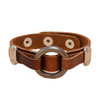 3 PCS P01996 Personality Men Leather Simple Retro Circle Bracelet