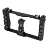YELANGU PC01 Vlogging Live Broadcast Smartphone Metal Cage Handle Stabilizer Bracket for iPhone, Galaxy, Huawei, Xiaomi, HTC, LG, Google, and Other Smartphones(Black)