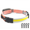 Large Flush COB Headlight Outdoor Camping SMD Headlight, Style: Rechargeable+4 Buckles