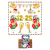 5536 Christmas Flag Decoration Set Gold Bell Sequins Balloon Set, Specification: Set  2 + Gift Box