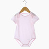 Baby Bamboo Fiber Short-sleeved Bodysuit (Color:Pink Size:90)